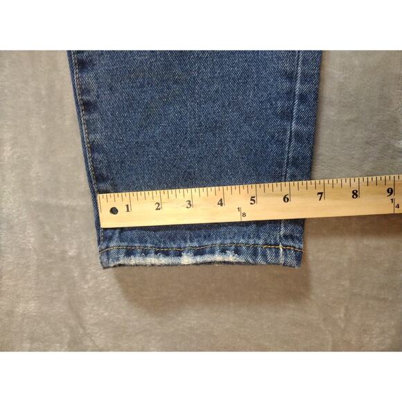 Streetwear Distressed Patch Work Mens 33×32 Straight Jeans By Forever 21 - Picture 9 of 11